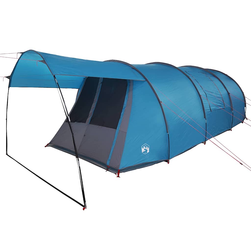 Tunnel Tent 4-Person with Roof Blue and Grey 740 x 370 x 220 cm