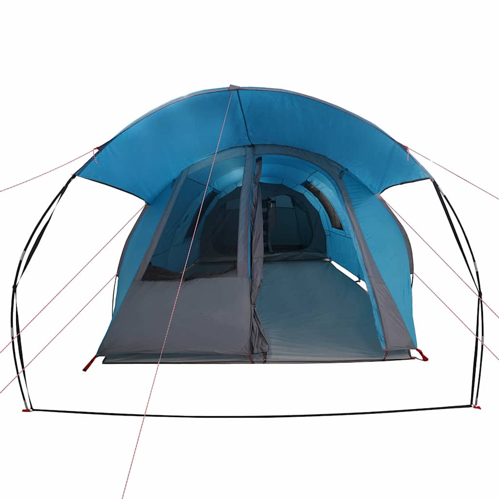 Tunnel Tent 4-Person with Roof Blue and Grey 740 x 370 x 220 cm