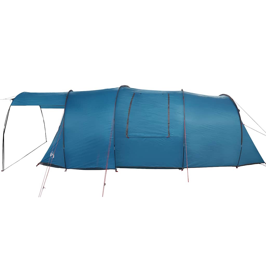 Tunnel Tent 4-Person with Roof Blue and Grey 740 x 370 x 220 cm