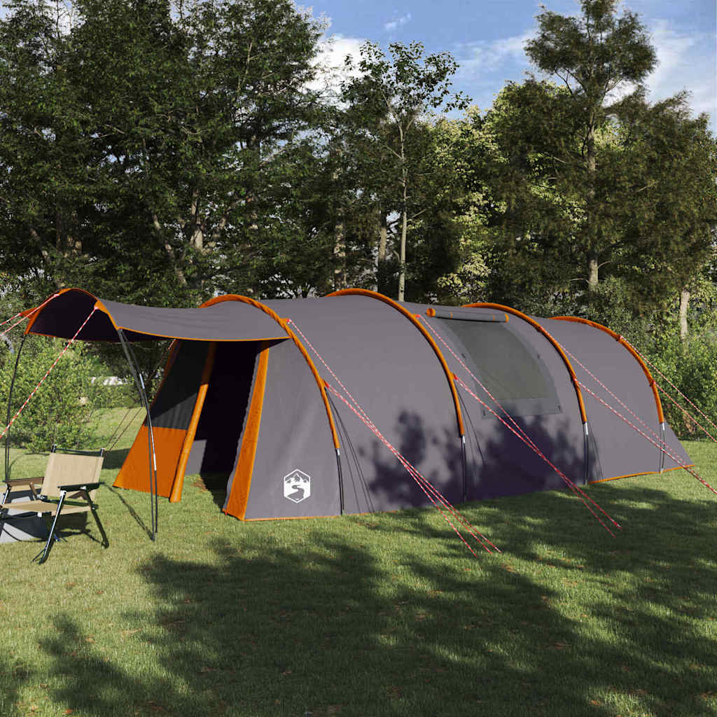 Tunnel Tent 4-Person Grey and Orange 740 x 370 x 220 cm