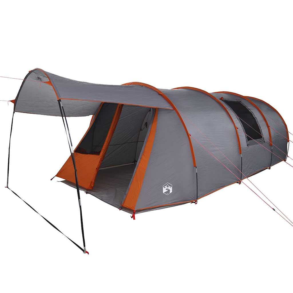 Tunnel Tent 4-Person Grey and Orange 740 x 370 x 220 cm