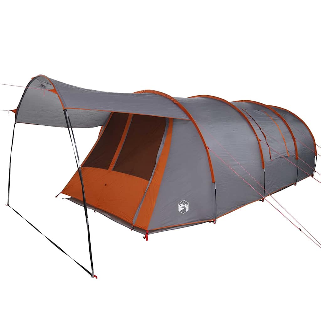 Tunnel Tent 4-Person Grey and Orange 740 x 370 x 220 cm