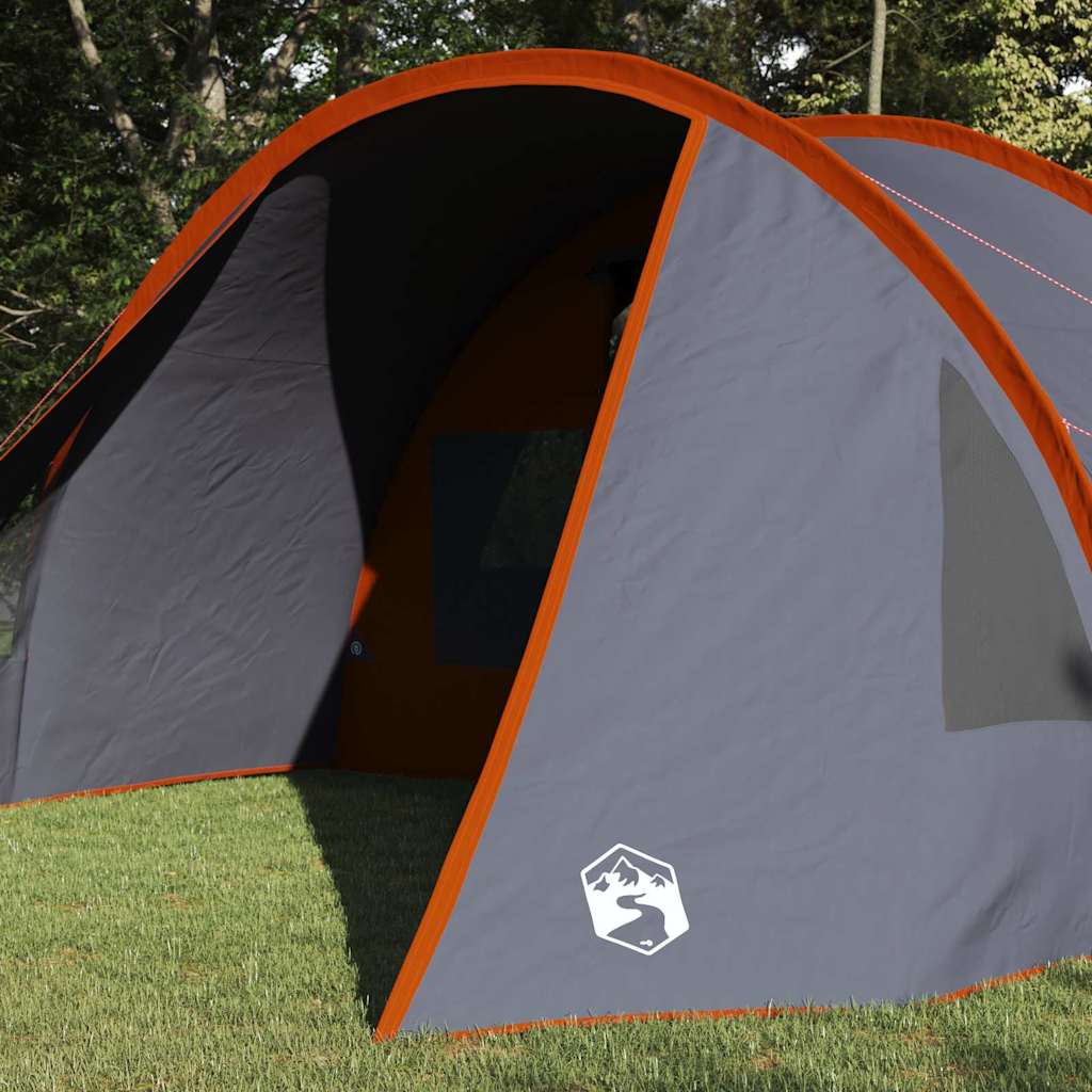 Tunnel Tent 5-Person Grey and Orange 805 x 405 x 211 cm