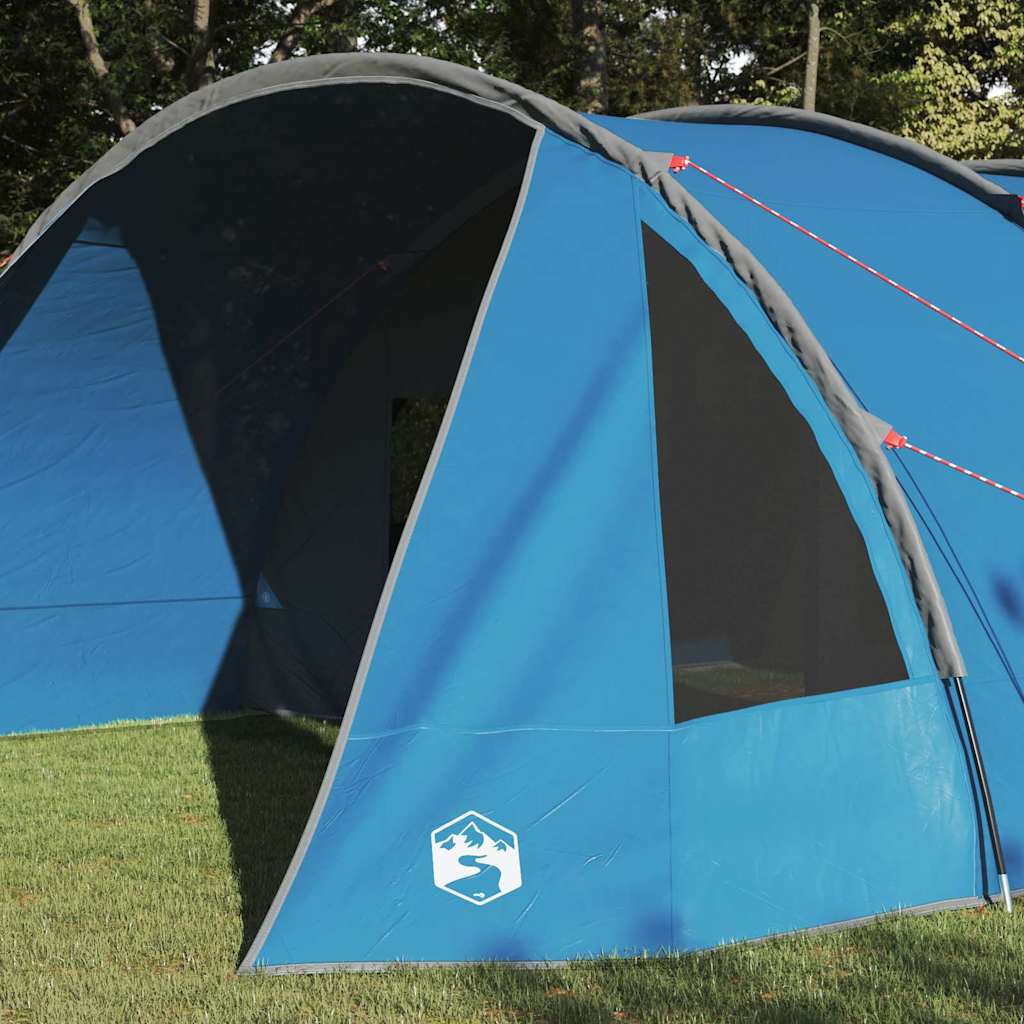 Tunnel Tent 6-Person with Roof Blue and Grey 890 x 470 x 220 cm