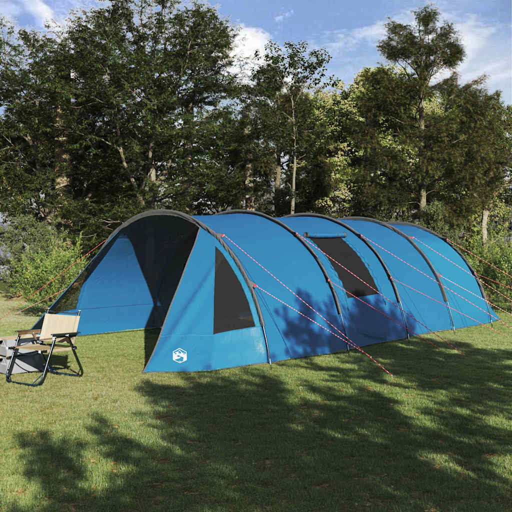 Tunnel Tent 6-Person with Roof Blue and Grey 890 x 470 x 220 cm