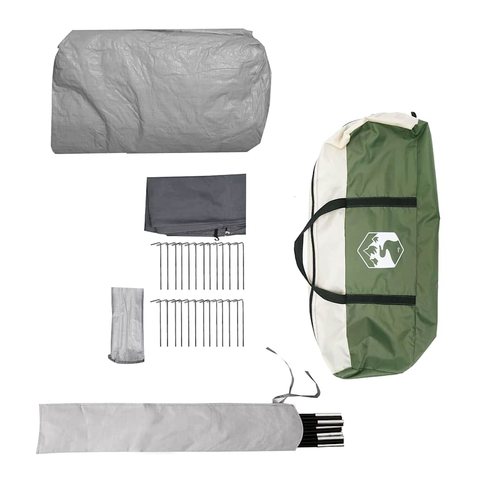 Tunnel Tent 6-Person Green and White 700 x 590 x 215 cm