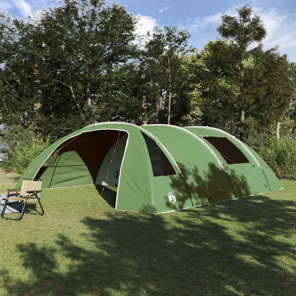 Tunnel Tent 6-Person Green and White 700 x 590 x 215 cm
