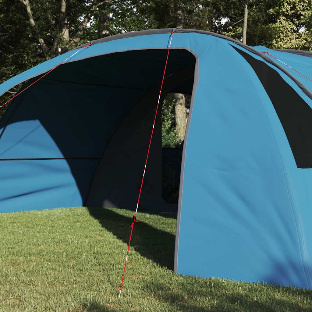 Tunnel Tent 6-Person with Roof Blue and Grey 700 x 590 x 215 cm