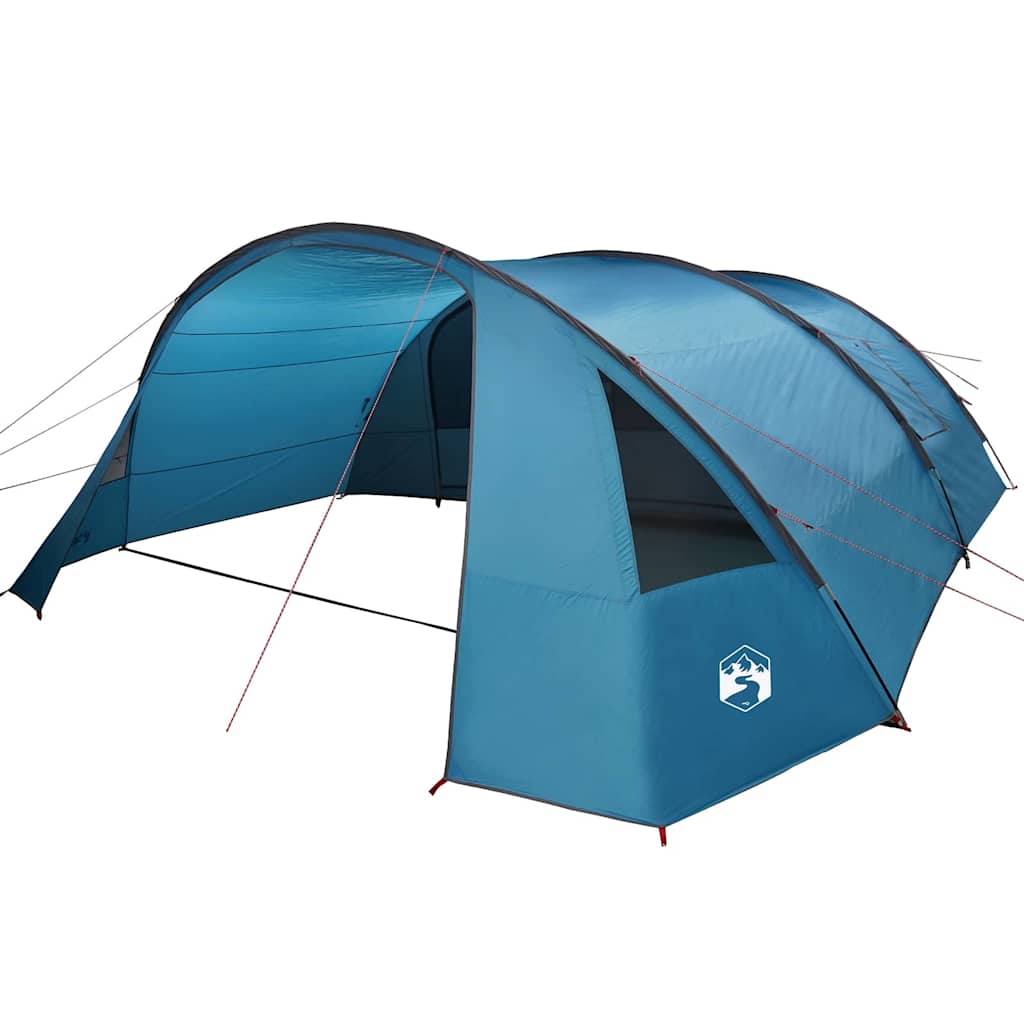 Tunnel Tent 6-Person with Roof Blue and Grey 700 x 590 x 215 cm