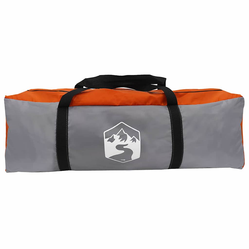 Tunnel Tent 6-Person Grey and Orange 700 x 590 x 215 cm