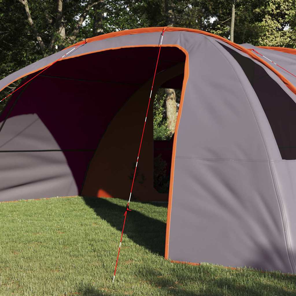 Tunnel Tent 6-Person Grey and Orange 700 x 590 x 215 cm