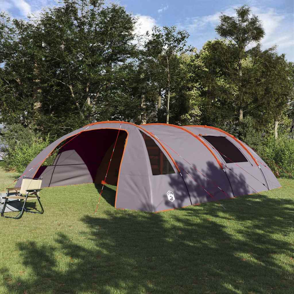 Tunnel Tent 6-Person Grey and Orange 700 x 590 x 215 cm