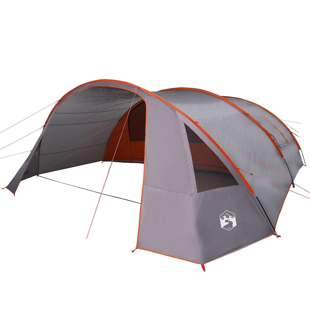 Tunnel Tent 6-Person Grey and Orange 700 x 590 x 215 cm