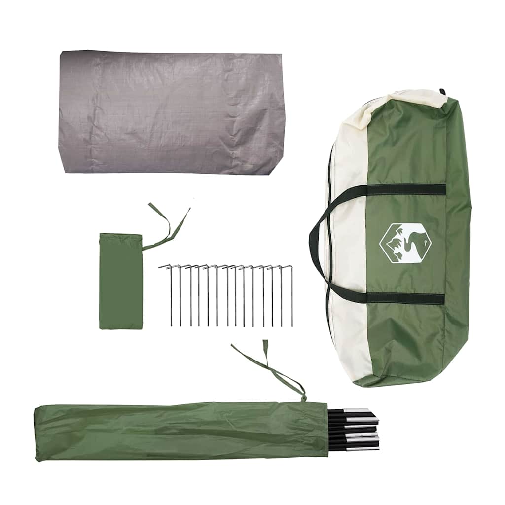Tunnel Tent 3-Person Green and White 328 x 228 x 115 cm