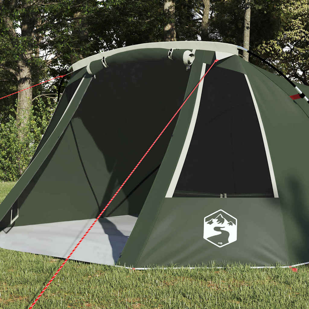 Tunnel Tent 3-Person Green and White 328 x 228 x 115 cm