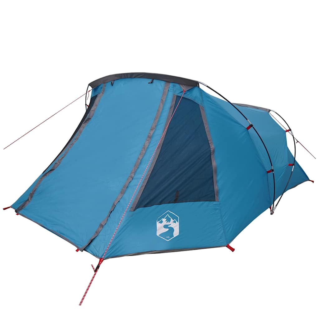 Tunnel Tent 3-Person with Roof Blue and Grey 328 x 228 x 115 cm