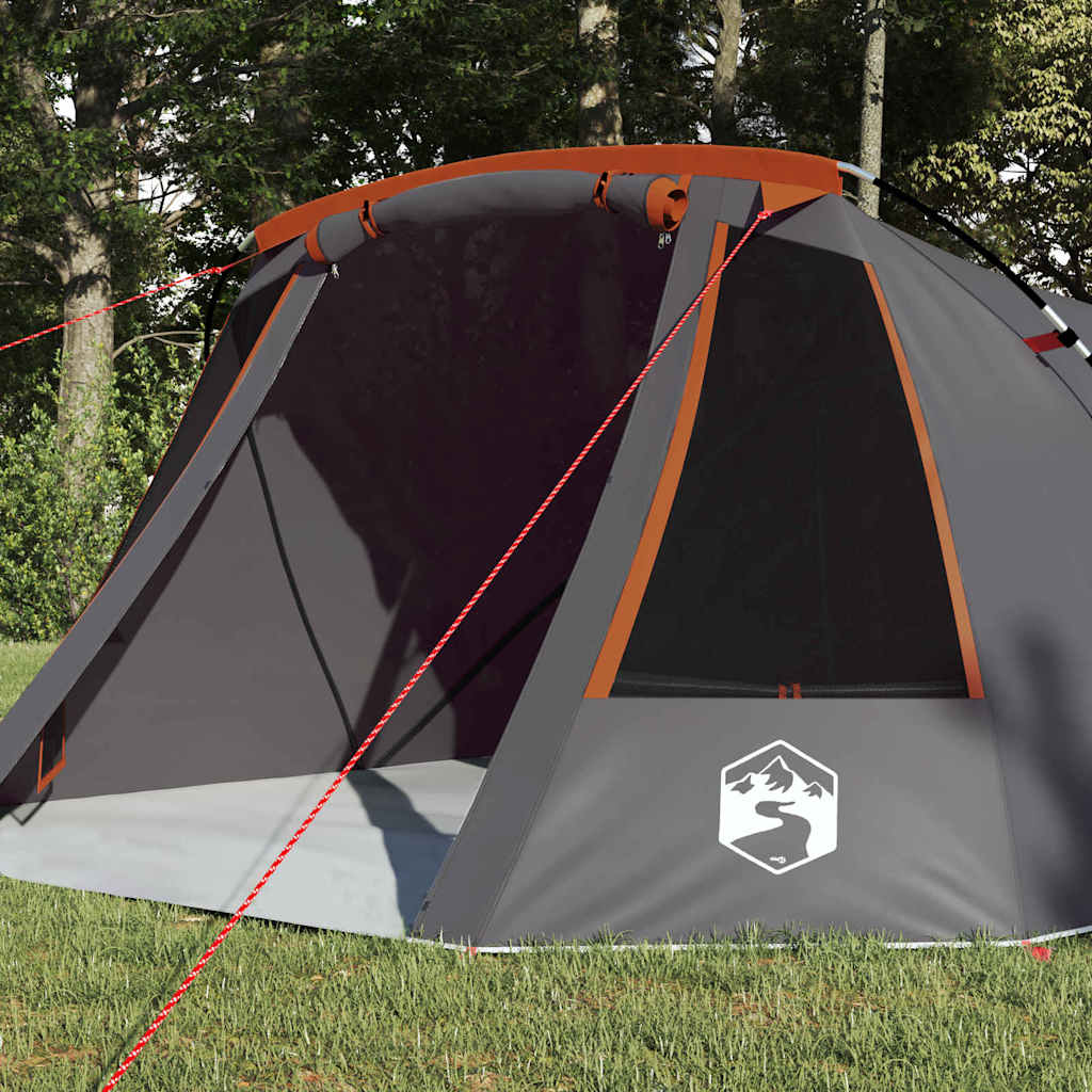 Tunnel Tent 3-Person Grey and Orange 328 x 228 x 115 cm