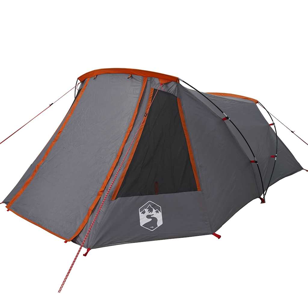 Tunnel Tent 3-Person Grey and Orange 328 x 228 x 115 cm