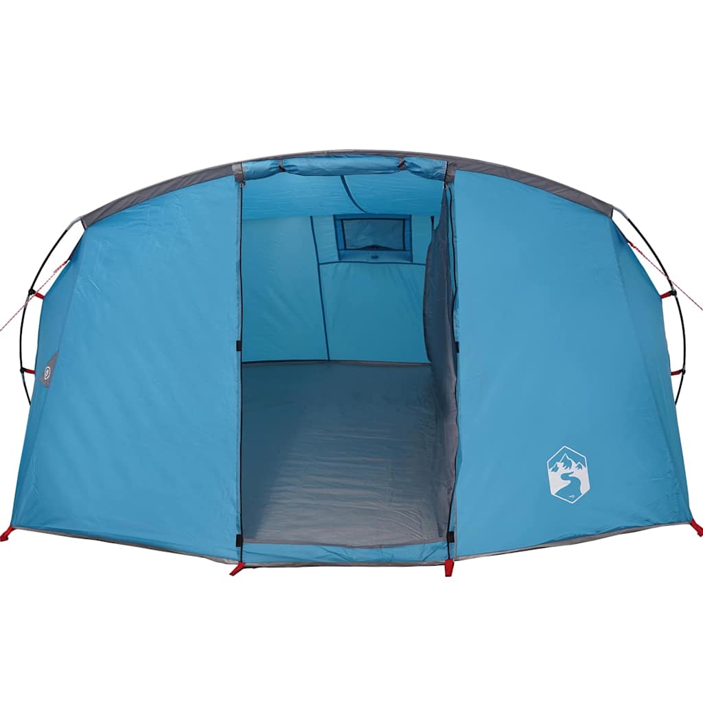 Tunnel Tent 4-Person with Roof Blue and Grey 318 x 275 x 140 cm