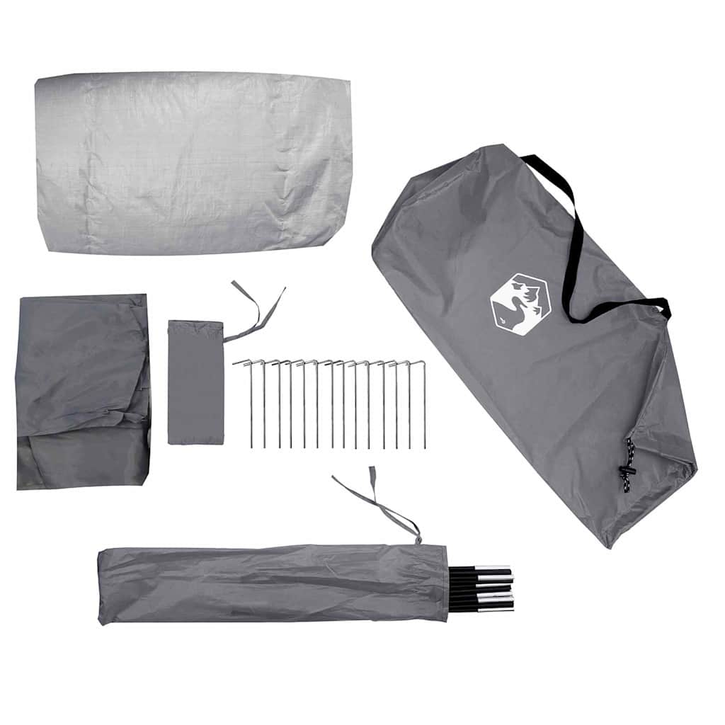 Tunnel Tent 4-Person Grey and Orange 318 x 275 x 140 cm