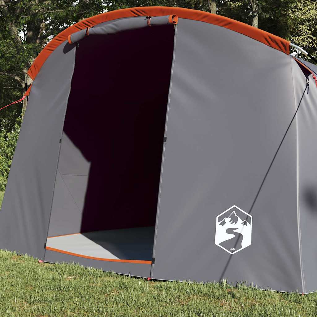 Tunnel Tent 4-Person Grey and Orange 318 x 275 x 140 cm