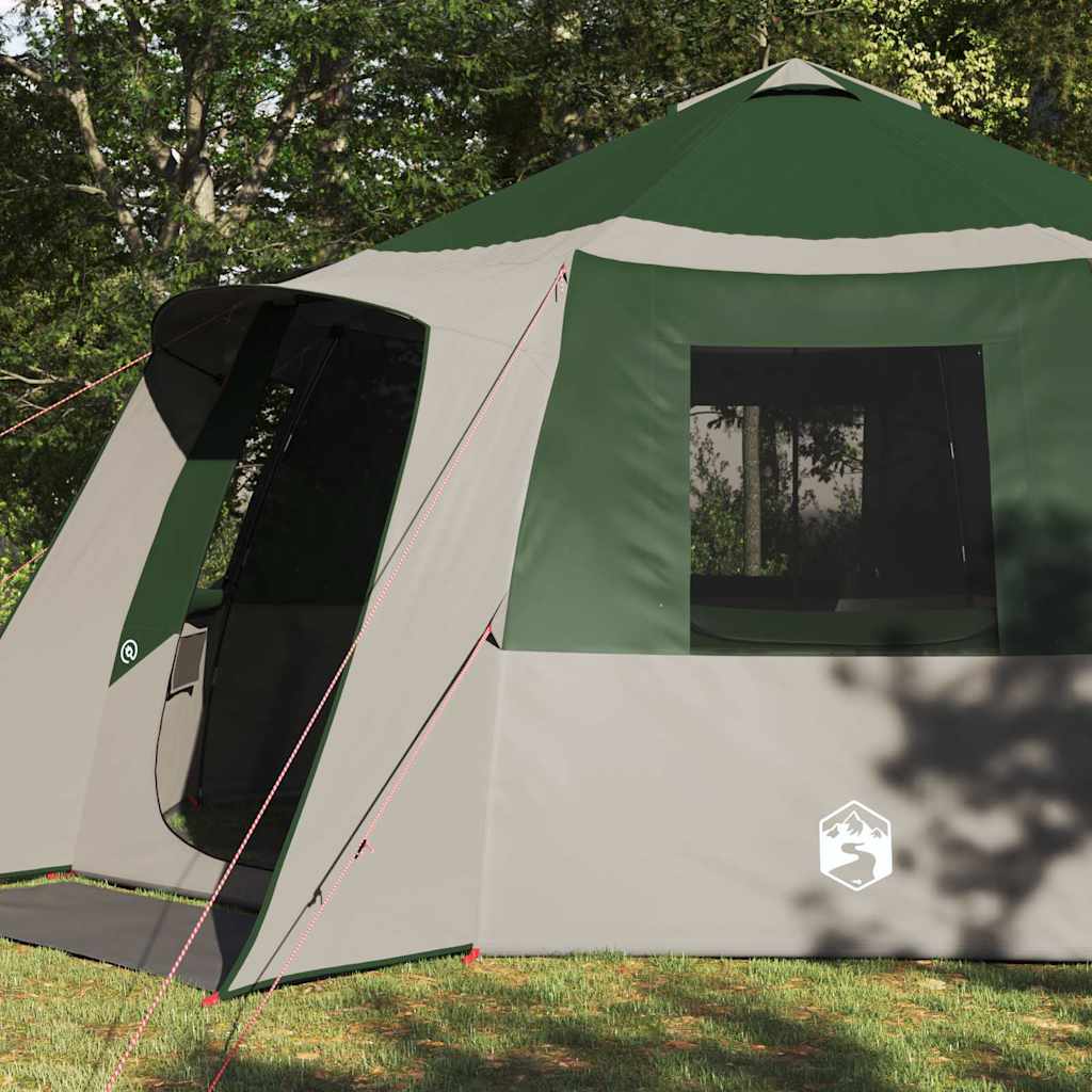 Cabin Tent 12-Person Green and Grey 500 x 500 x 294 cm