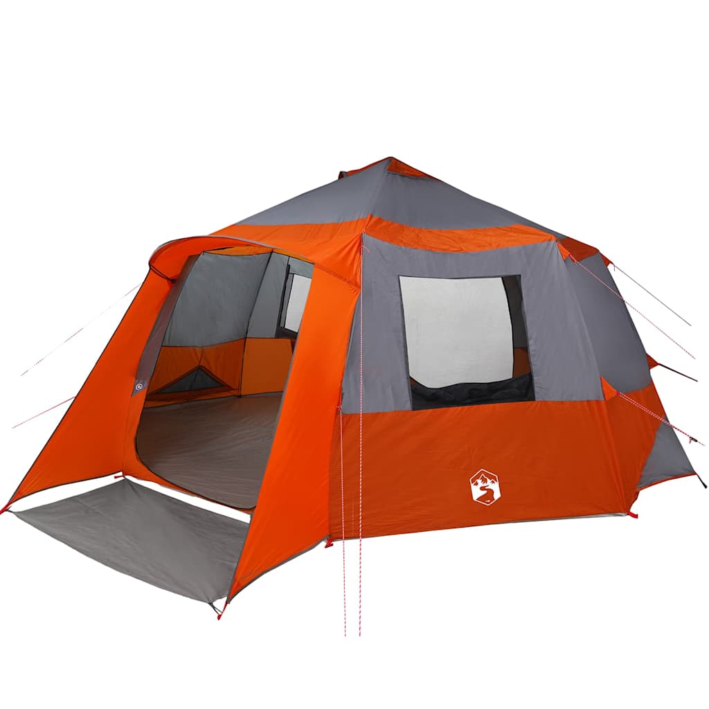 Cabin Tent 12-Person Grey and Orange 500 x 500 x 294 cm