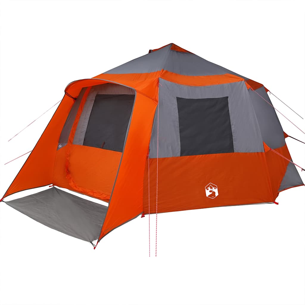 Cabin Tent 12-Person Grey and Orange 500 x 500 x 294 cm