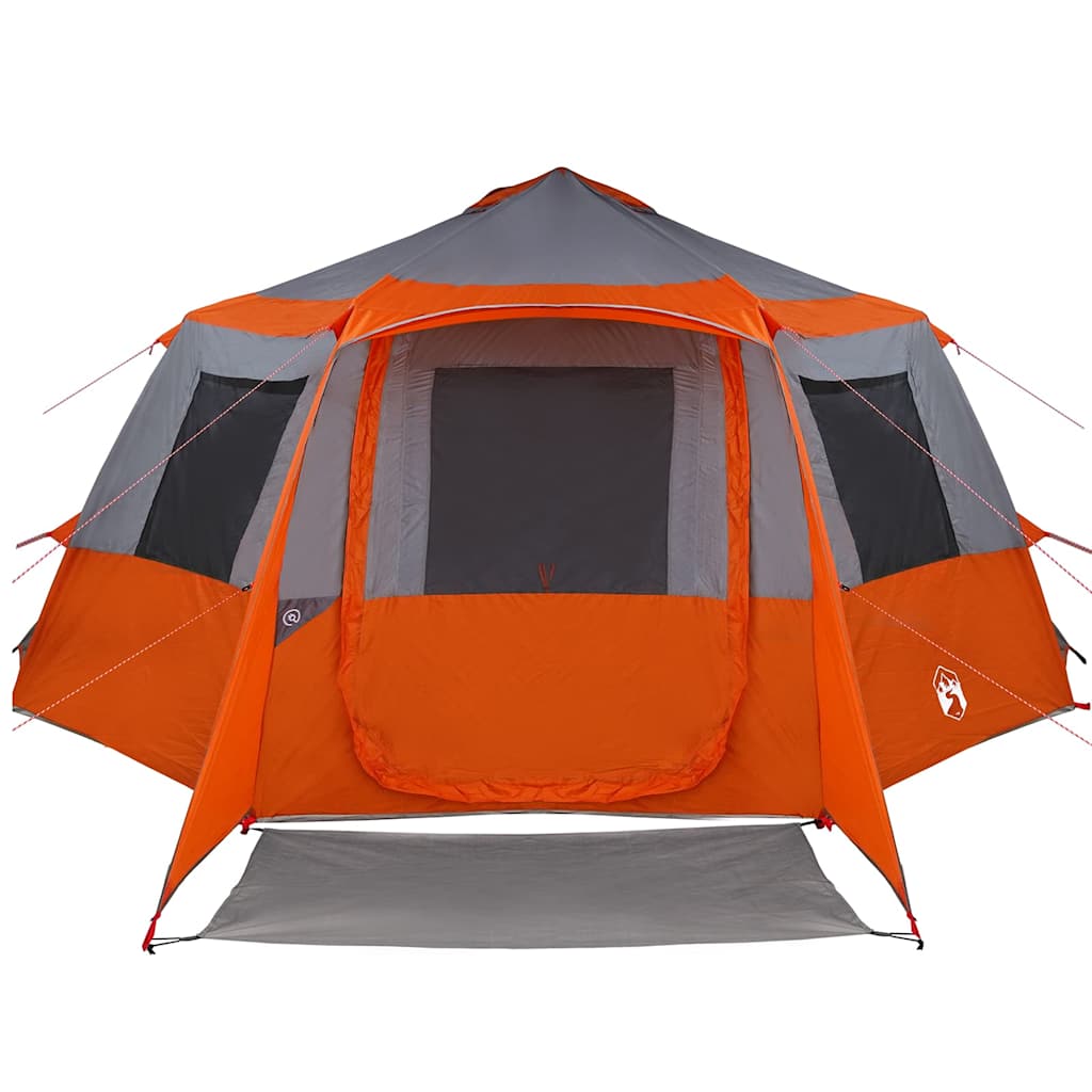 Cabin Tent 12-Person Grey and Orange 500 x 500 x 294 cm