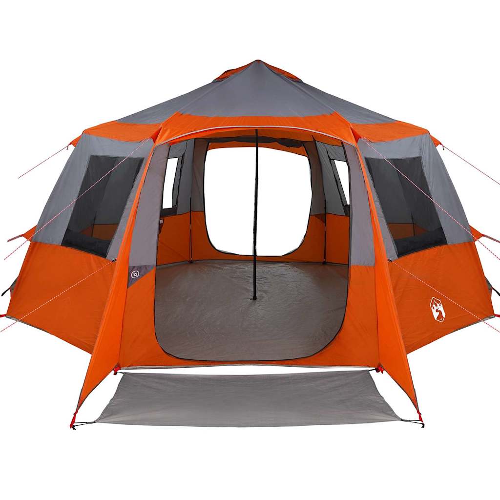 Cabin Tent 12-Person Grey and Orange 500 x 500 x 294 cm