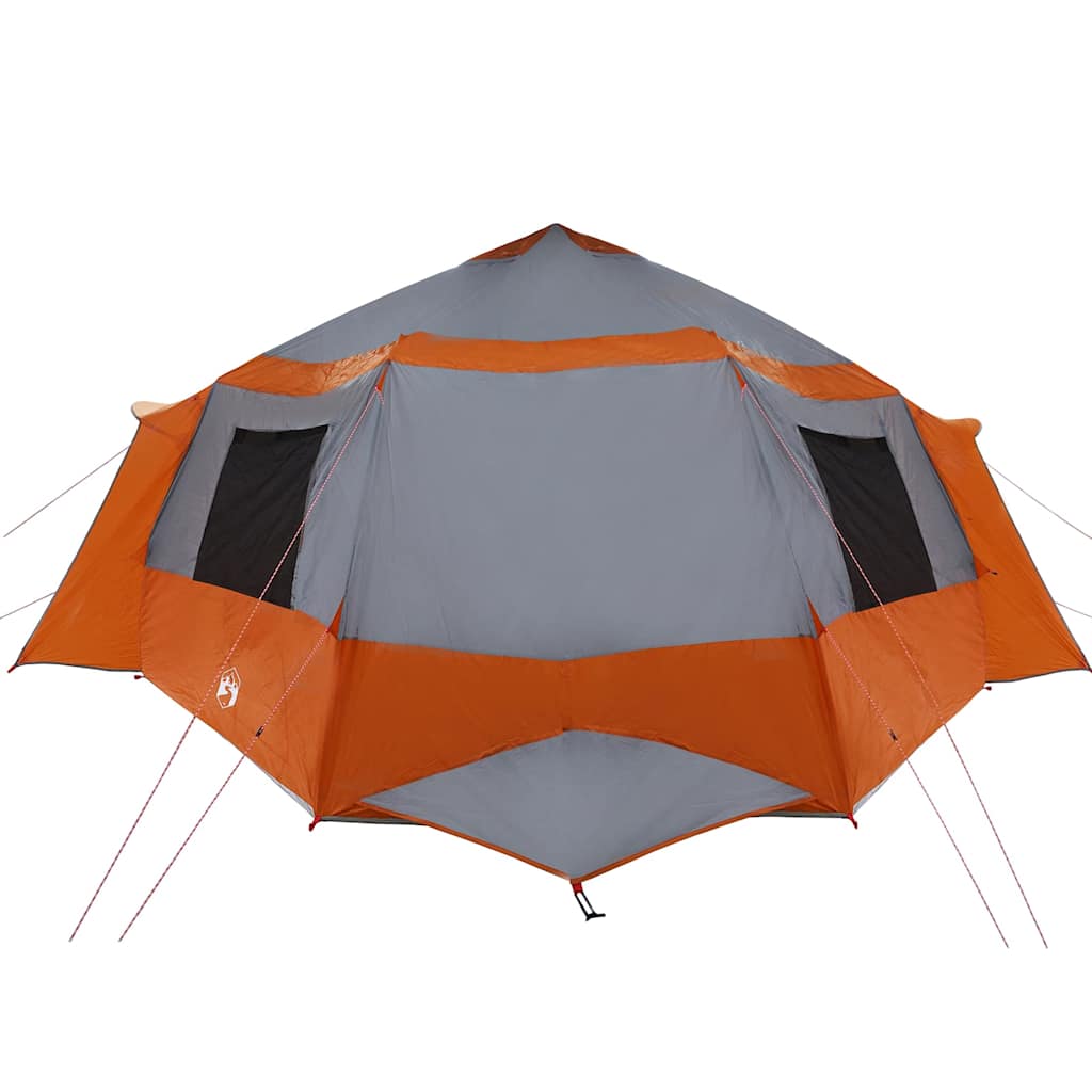 Cabin Tent 12-Person Grey and Orange 500 x 500 x 294 cm