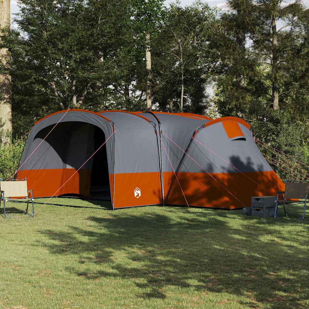 Family Tent 12-Person Grey and Orange 760 x 645 x 230 cm