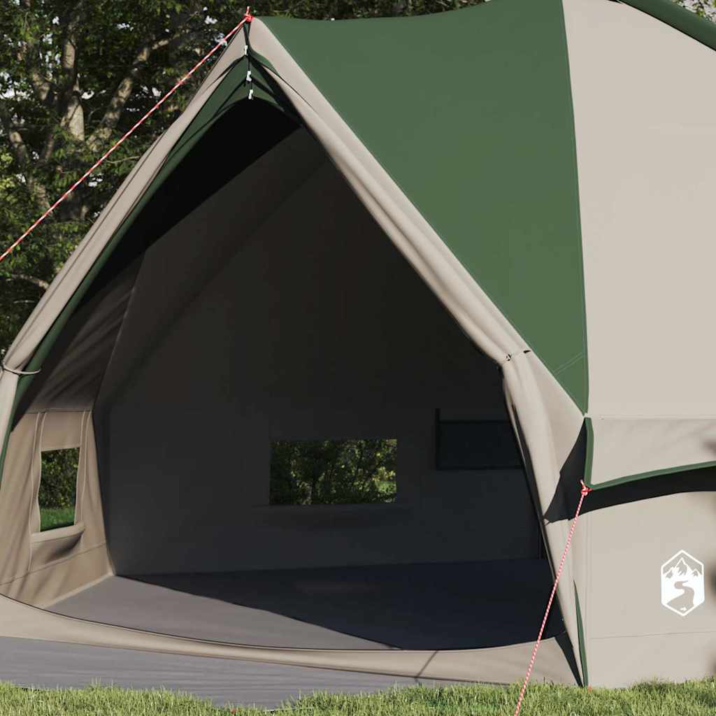 Teepee Tent 10-Person Green and White 567 x 470 x 242 cm