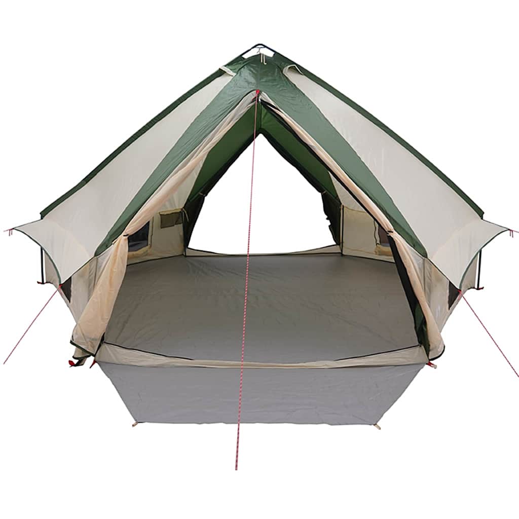Teepee Tent 10-Person Green and White 567 x 470 x 242 cm