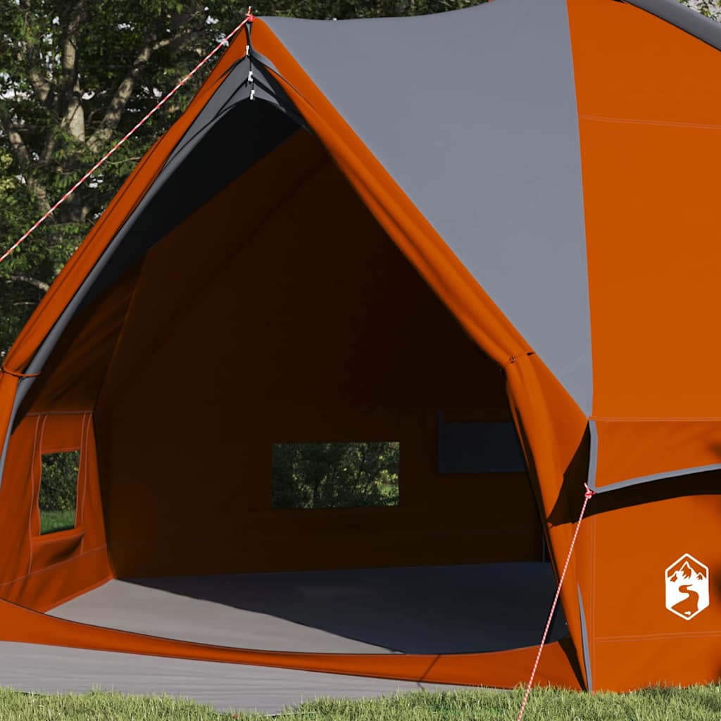 Teepee Tent 10-Person Grey and Orange 567 x 470 x 242 cm