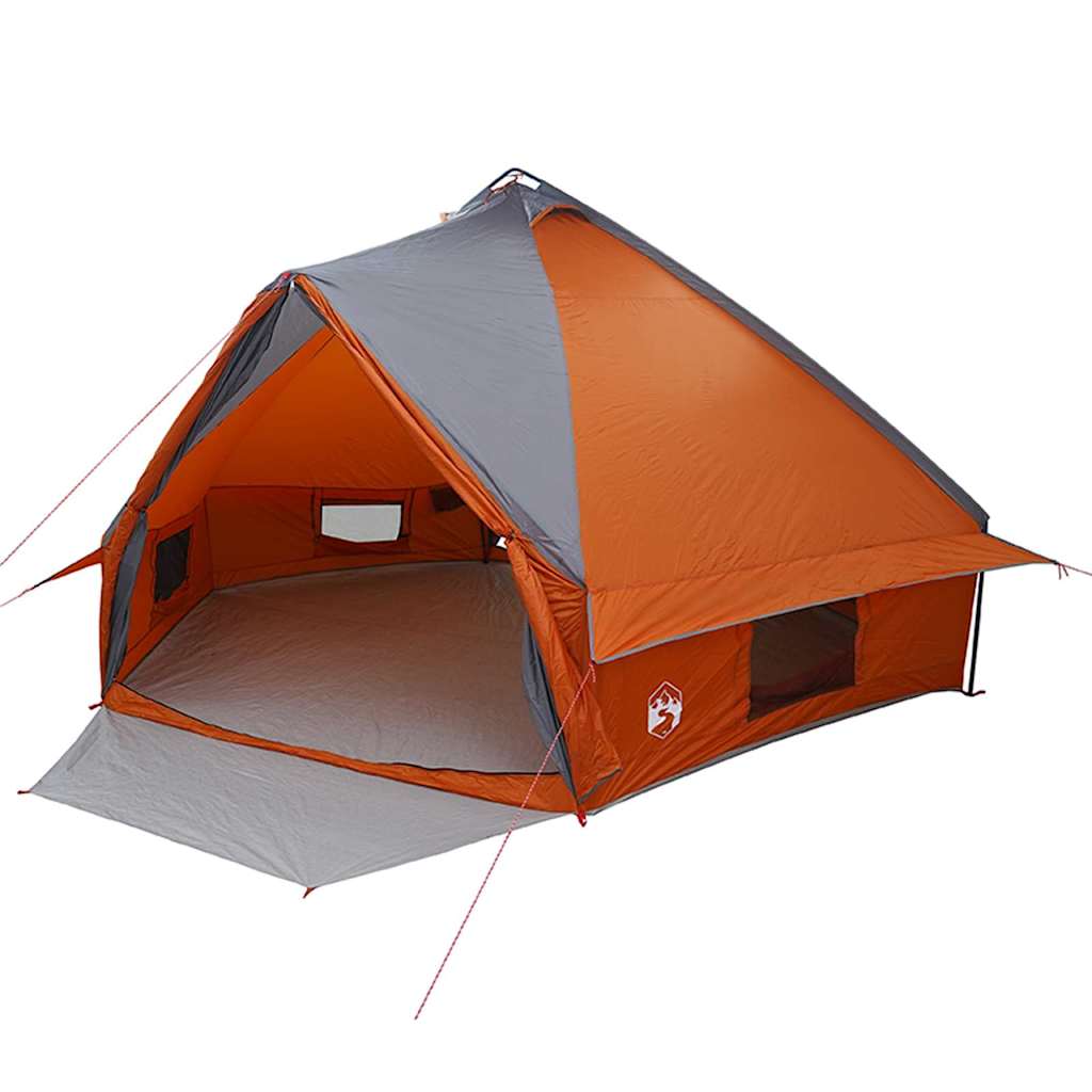 Teepee Tent 10-Person Grey and Orange 567 x 470 x 242 cm