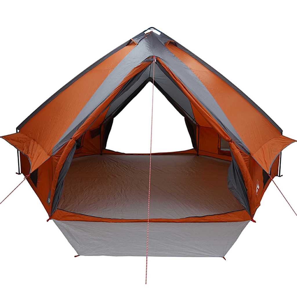 Teepee Tent 10-Person Grey and Orange 567 x 470 x 242 cm