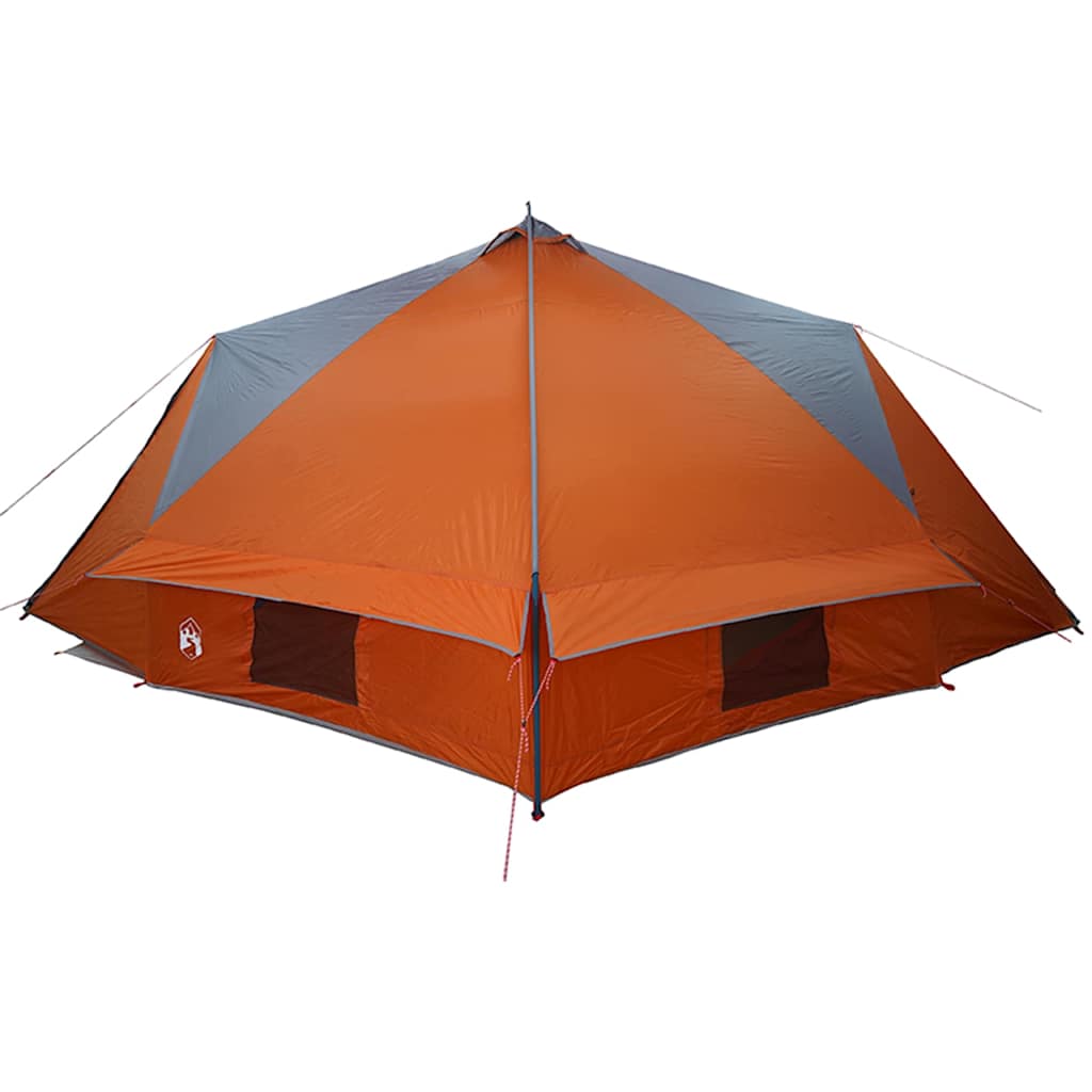 Teepee Tent 10-Person Grey and Orange 567 x 470 x 242 cm