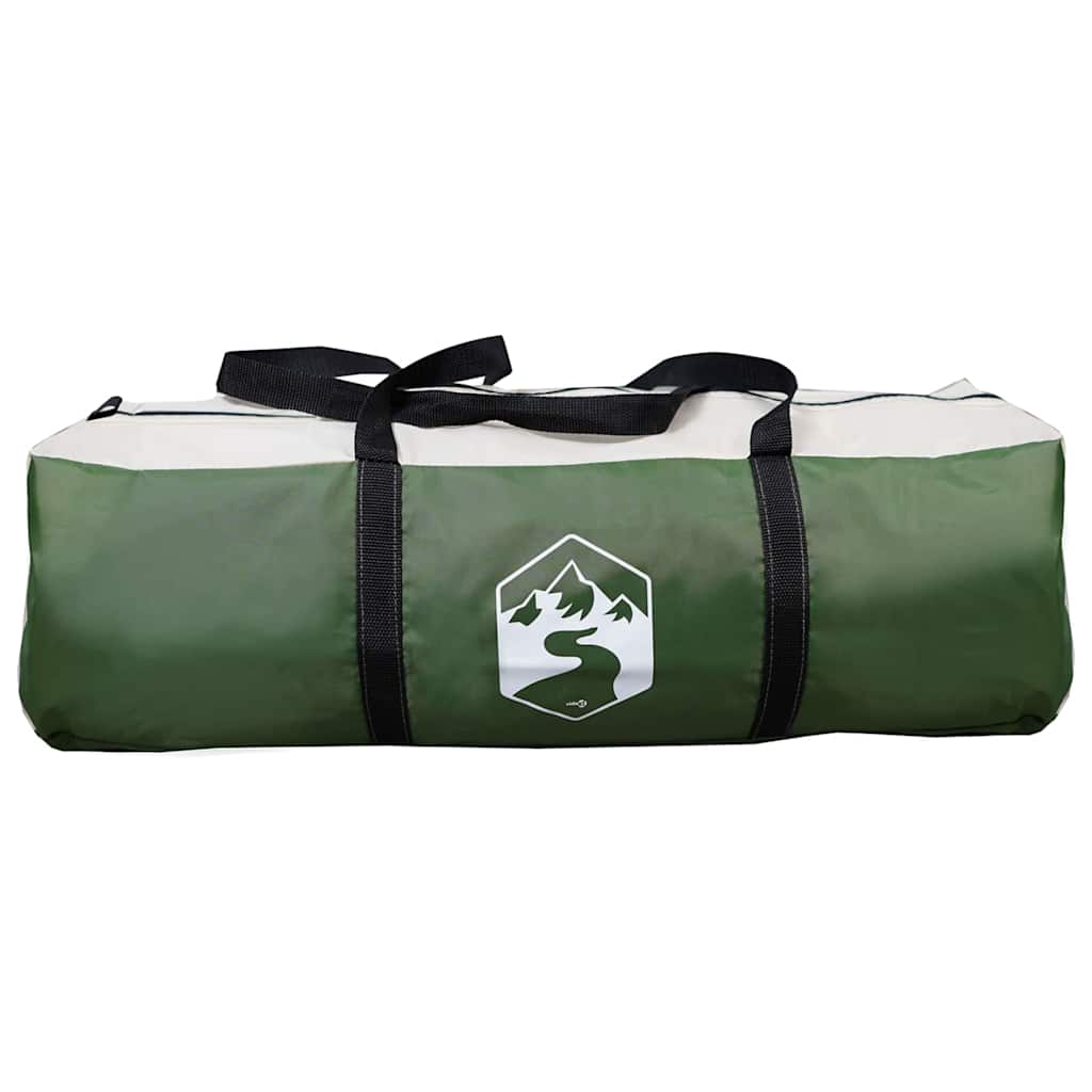 Teepee Tent 8-Person Green and White 490 x 410 x 210 cm