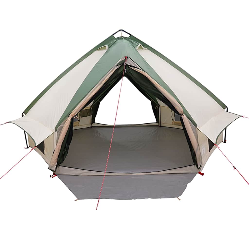 Teepee Tent 8-Person Green and White 490 x 410 x 210 cm