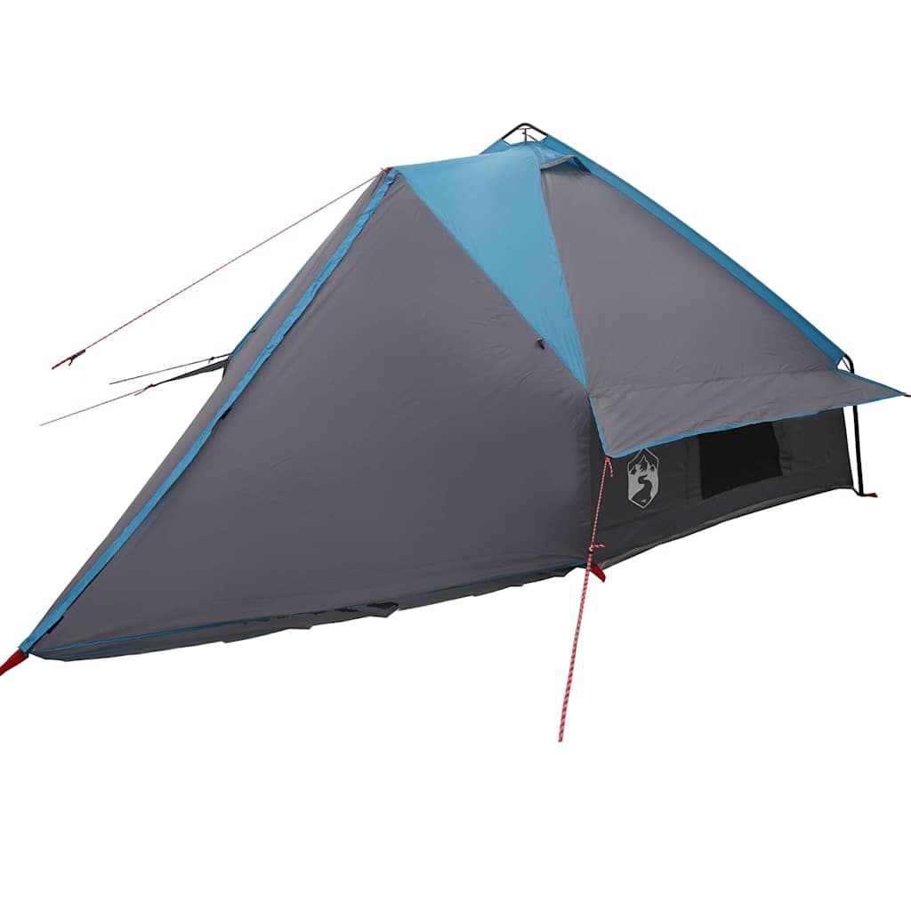 Teepee Tent 8-Person with Roof Blue and Grey 490 x 410 x 210 cm