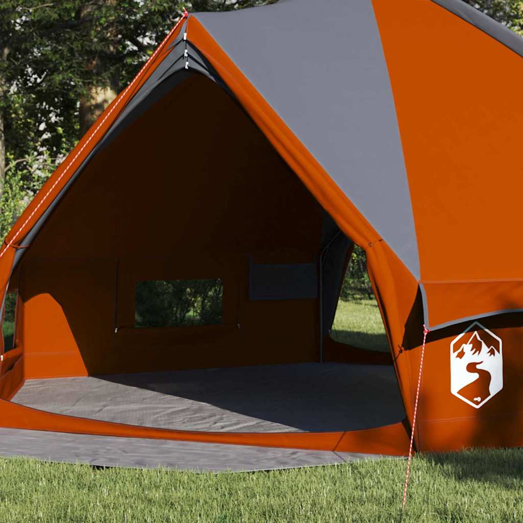 Teepee Tent 8-Person Grey and Orange 490 x 410 x 210 cm