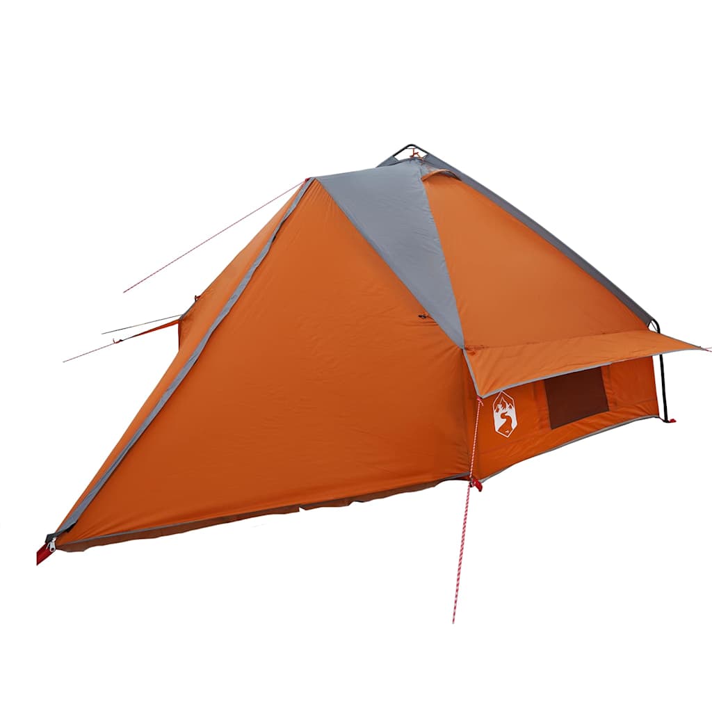 Teepee Tent 8-Person Grey and Orange 490 x 410 x 210 cm