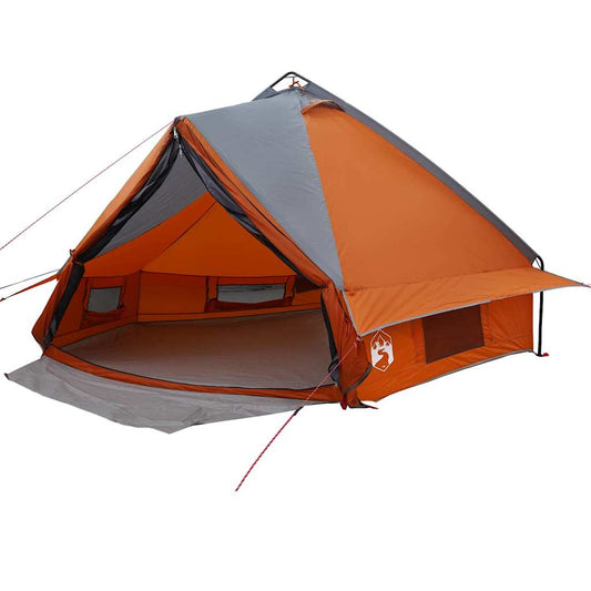 Teepee Tent 6-Person 6-Person Grey and Orange