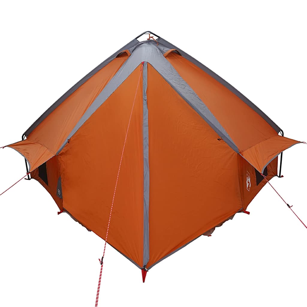 Teepee Tent 6-Person Grey and Orange 431 x 366 x 185 cm