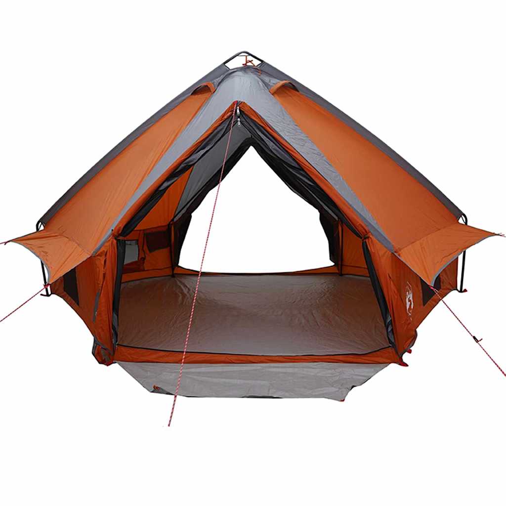 Teepee Tent 6-Person Grey and Orange 431 x 366 x 185 cm