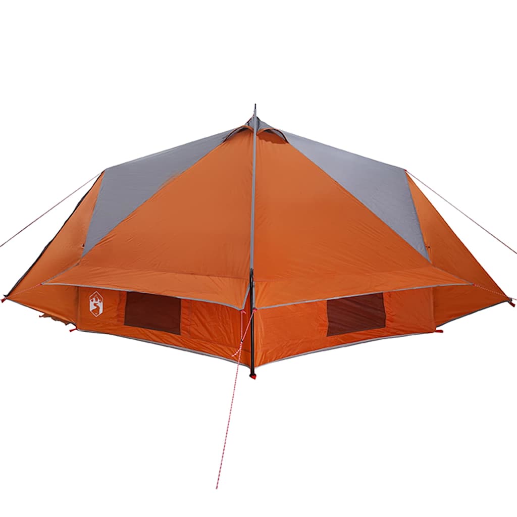 Teepee Tent 6-Person Grey and Orange 431 x 366 x 185 cm