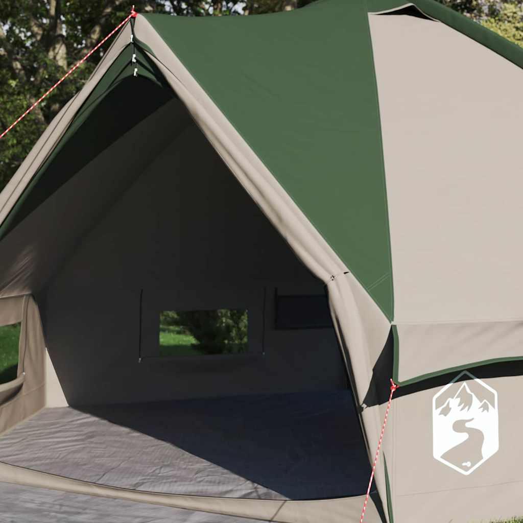 Teepee Tent 4-Person Green and Grey 388 x 320 x 169 cm