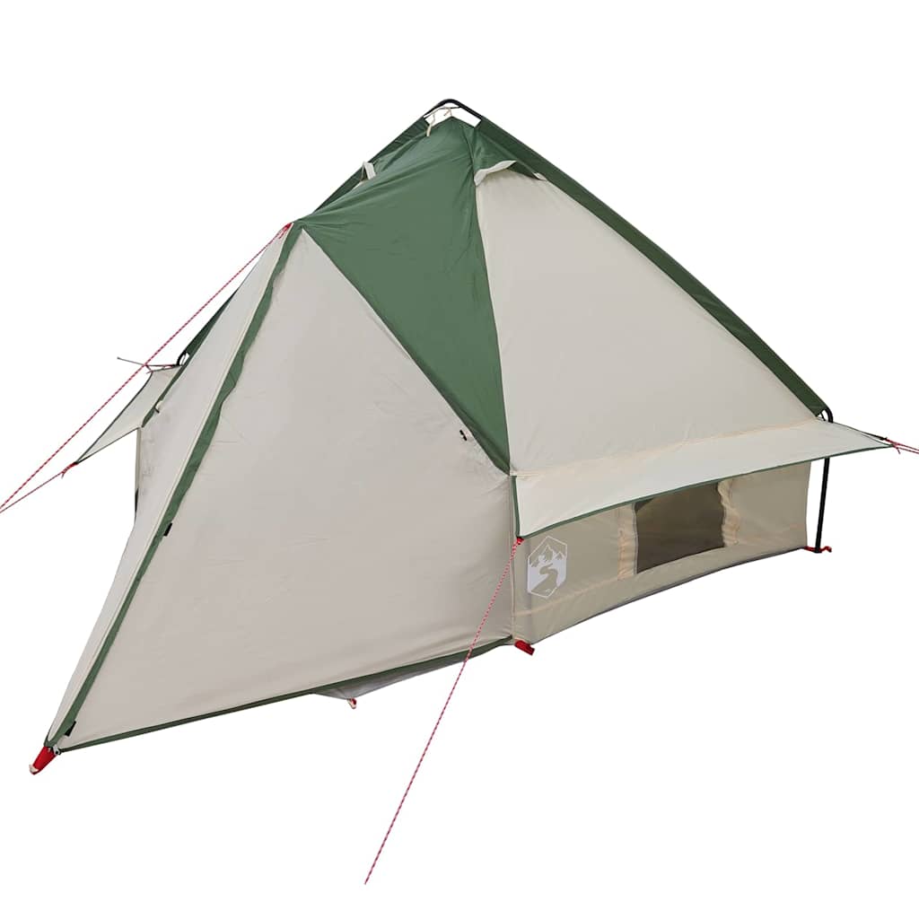 Teepee Tent 4-Person Green and Grey 388 x 320 x 169 cm