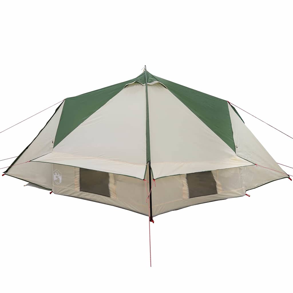 Teepee Tent 4-Person Green and Grey 388 x 320 x 169 cm